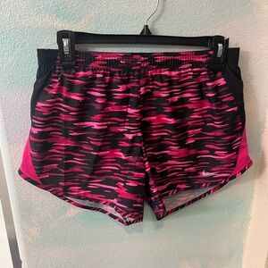 NWT Nike Dri-Fit Pink and Black Patterned Running Shorts